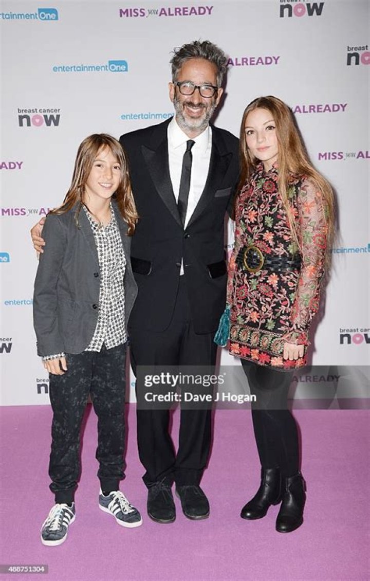 David Baddiel and daughter Dolly Loveday ride a camel Russell Brand
