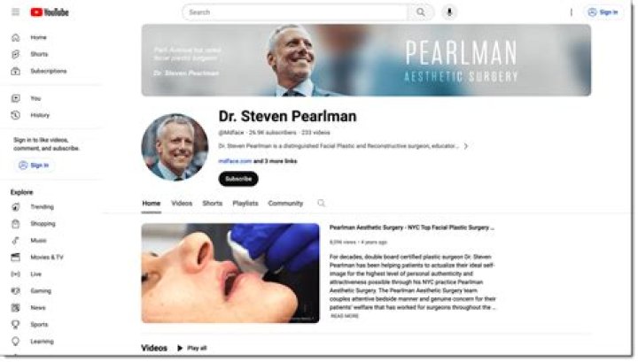 Dr. Steven Pearlman YouTube