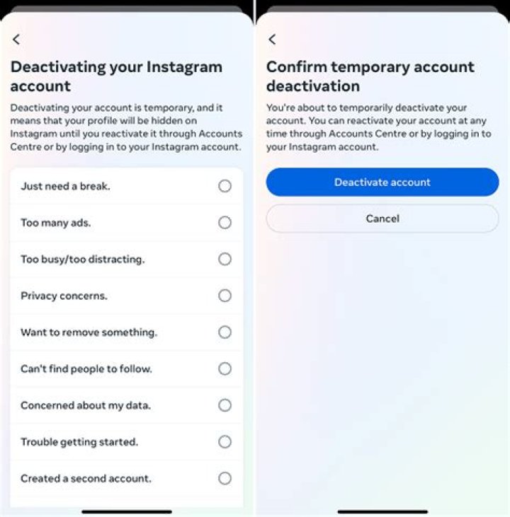 How to Deactivate Instagram Account on App