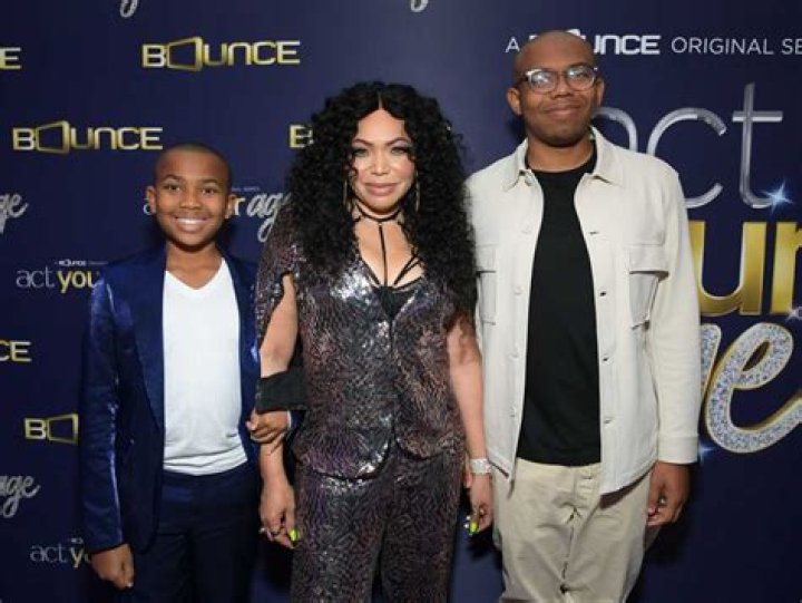 Tisha Campbell and children Ezekiel Czar Martin and Xen Martin attend